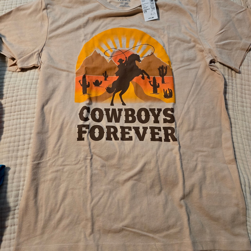 Place Cowboys Forever Kids T-Shirt - Tan and Orange